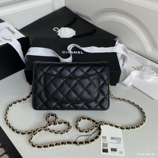 First Bag Ru CHAIN CAVIAR EDITION WALLET NEW CHANEL 0815